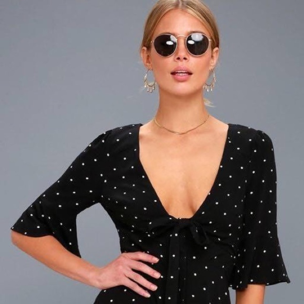 Free People polka dot skater dress